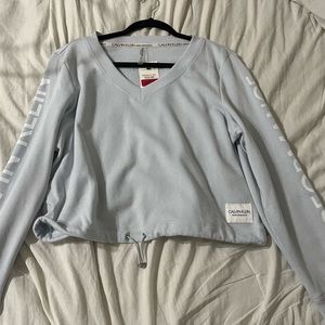 Calvin Klein performance sweatshirt. With cinch effect. Light blue color!